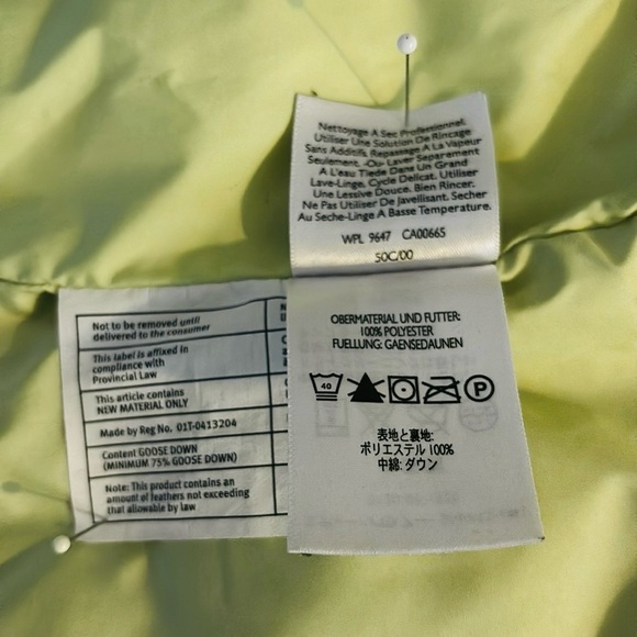 Eddie Bauer Goose Down Vest, Size M Tall, Light Apple Green - Picture 6 of 9